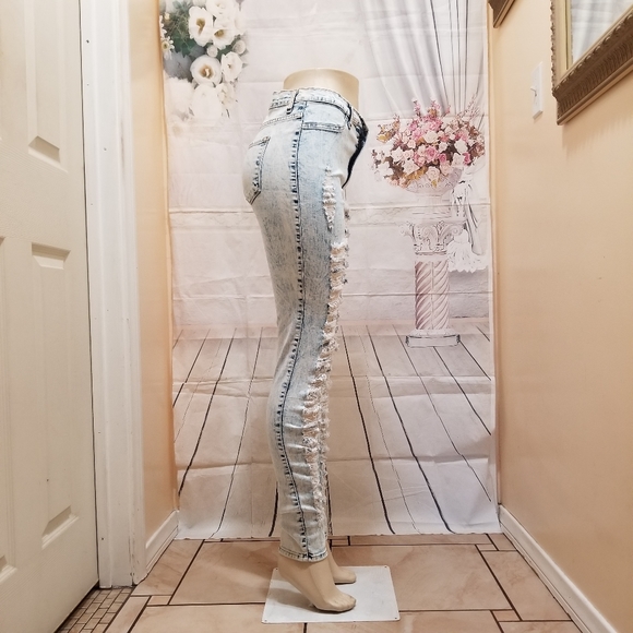 Juniors High Rise stretch skinny legs jeans Size 13 - Picture 5 of 7